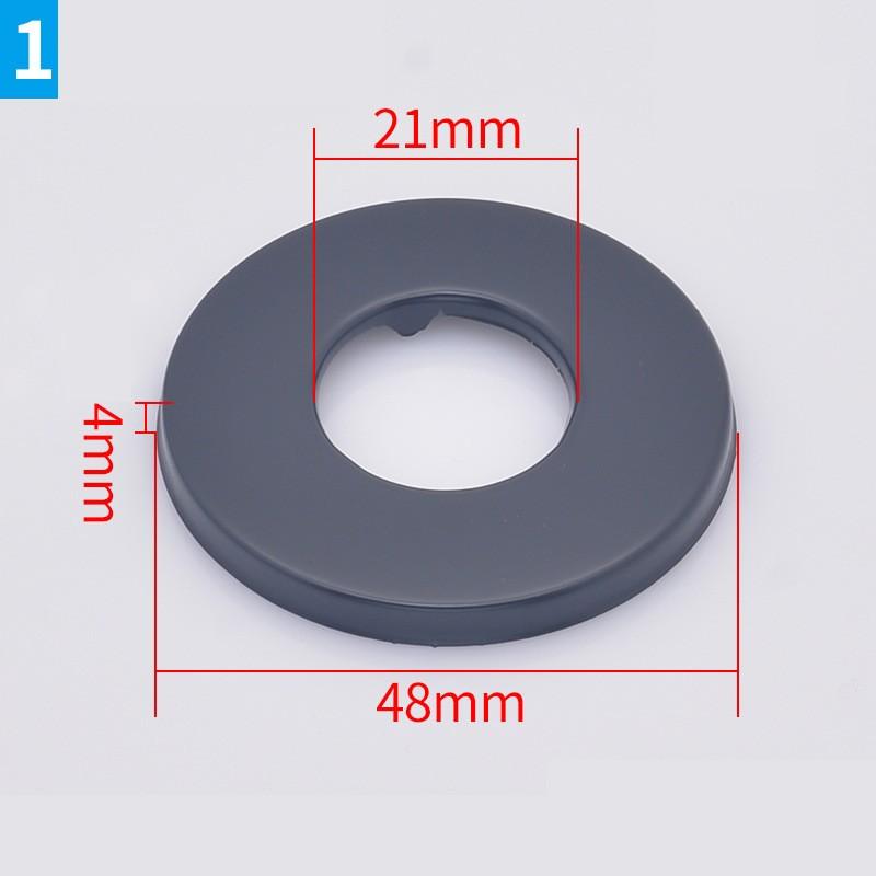 2PCS Black Stainless Steel Water Pipe Wall Covers Shower Chrome Finish Faucet Decorative Cover Kitchen Bathroom Accessories