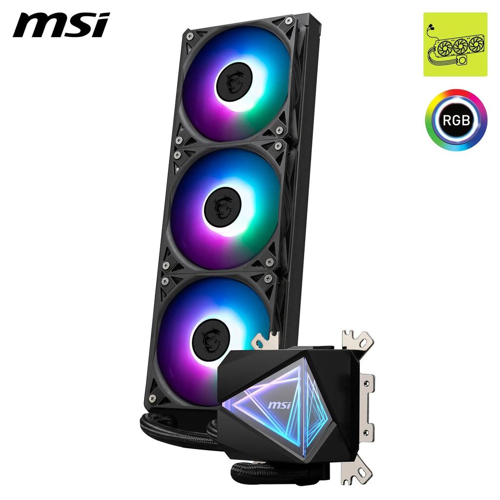 MSI MAG CORELIQUID I360 360mm Simple Water Cooling CPU Cooler Black FN2489