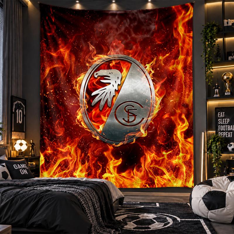 Wall Hanging Tapestry SC Freiburg FC Print Cloth for Living Room Bedroom Home Decor