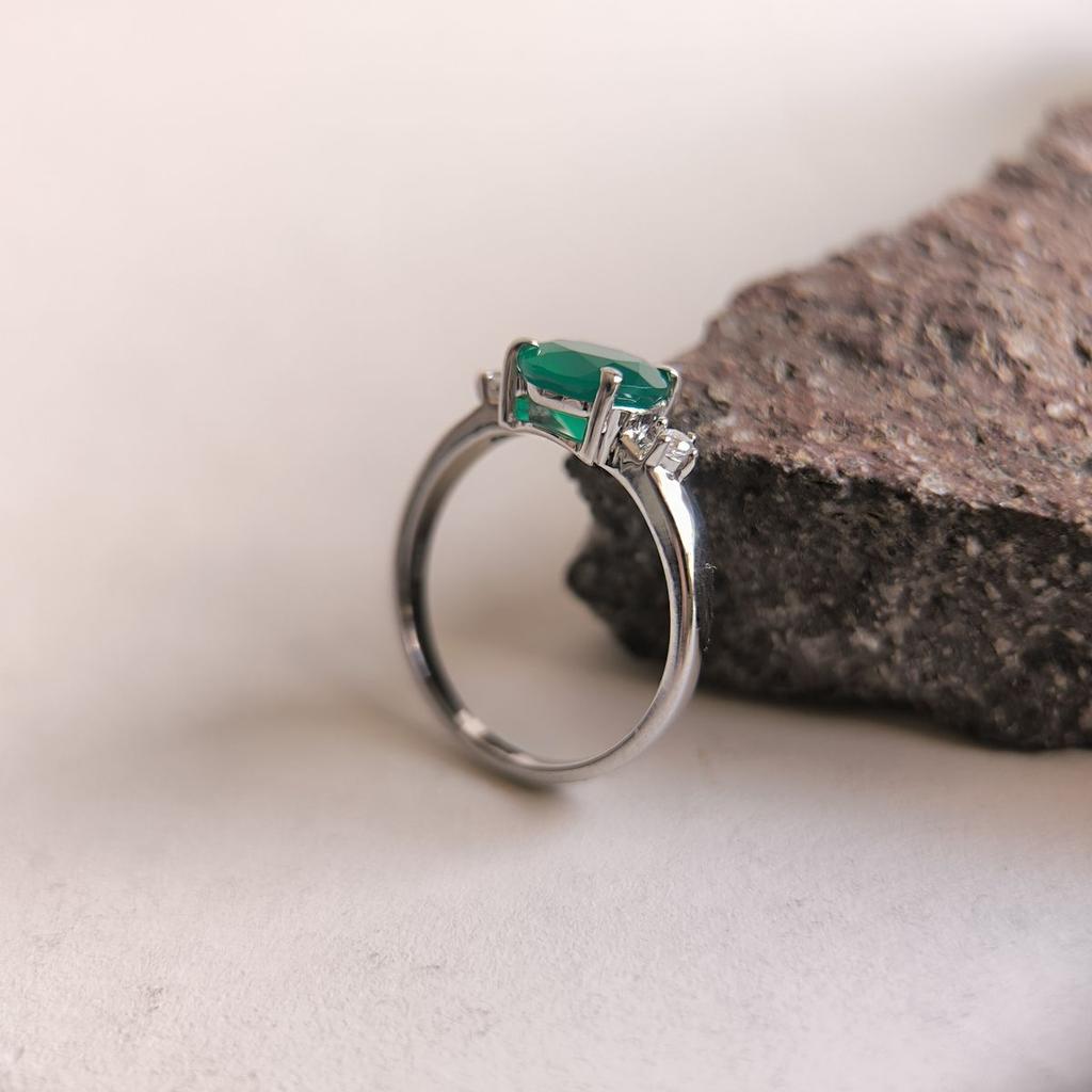 Серебряное кольцо с натуральным агатом 1.824ct, вес изделия 2,74 гр (2189787)