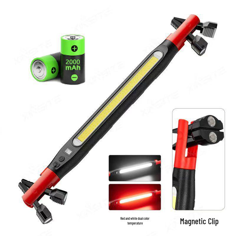 COB Work Light: Portable, Multi-functional, Magnetic, Rechargeable Car Inspection Tool with Hook