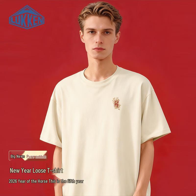 LUKKEN Men s Fortune Seal Pure Cotton Short Sleeve T-Shirt 2XL