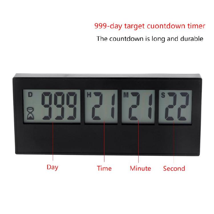Digital Countdown Days Timer Big 999 Days Count Down Clock for Vacation Retire