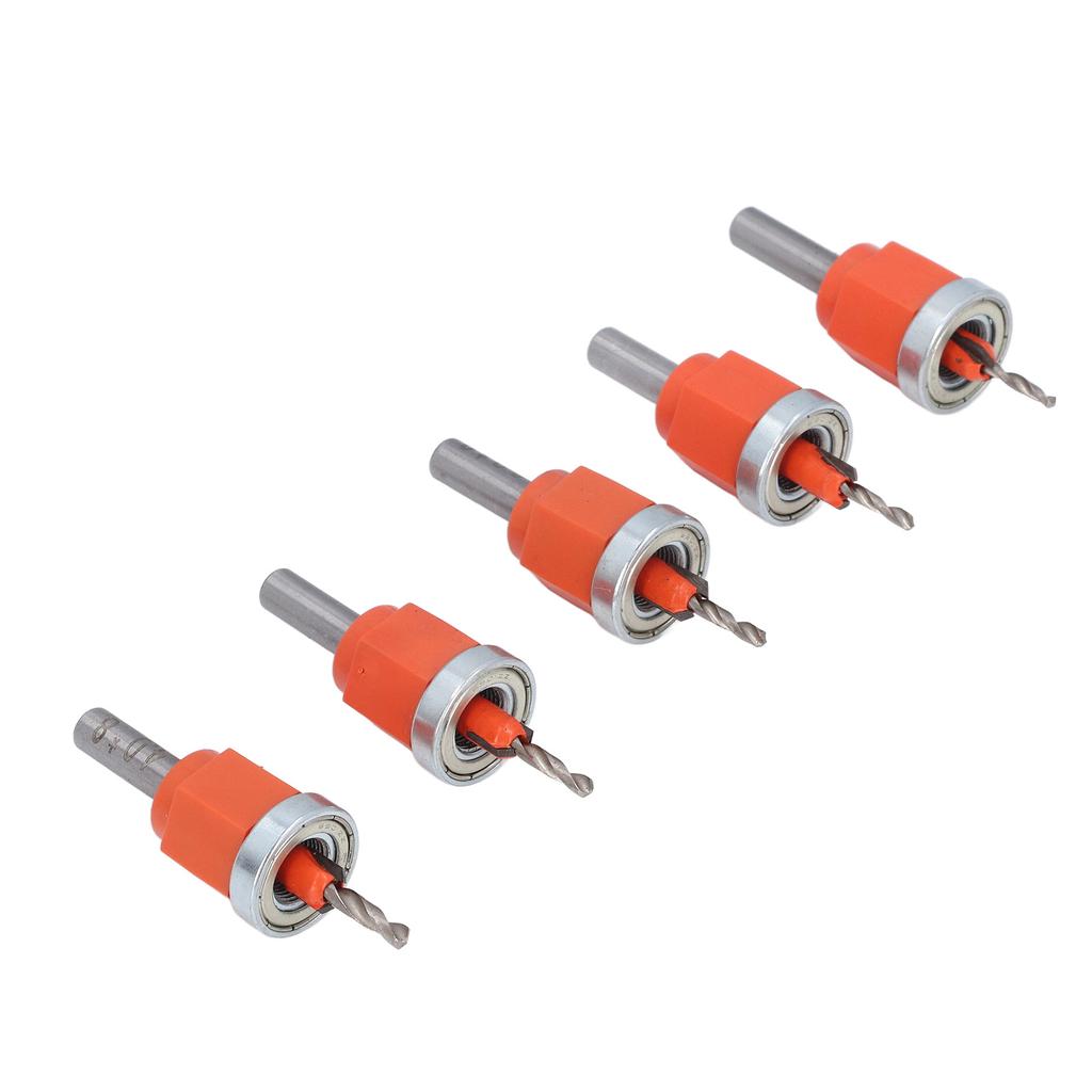 5 Pcs Countersink Drill Bit Set 2.8 3 3.2 3.5 4mm Diameter Adjustable Depth Countersunk Drill Hole Opener with Wrench