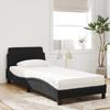 VidaXL Lit avec matelas noir 80x200 cm velours, meuble de chambre, lit simple, cadre de lit incurvé, sommier, lit en velours 3208293
