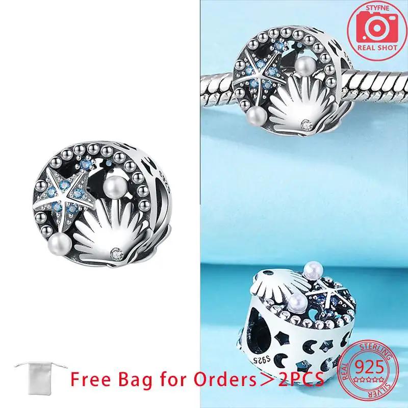 Anniversary Charms Originales Fishtail Ocean Beads Fit Bracelet Necklace Accessories Bead Jewelry Making Fine Jewelry Gift