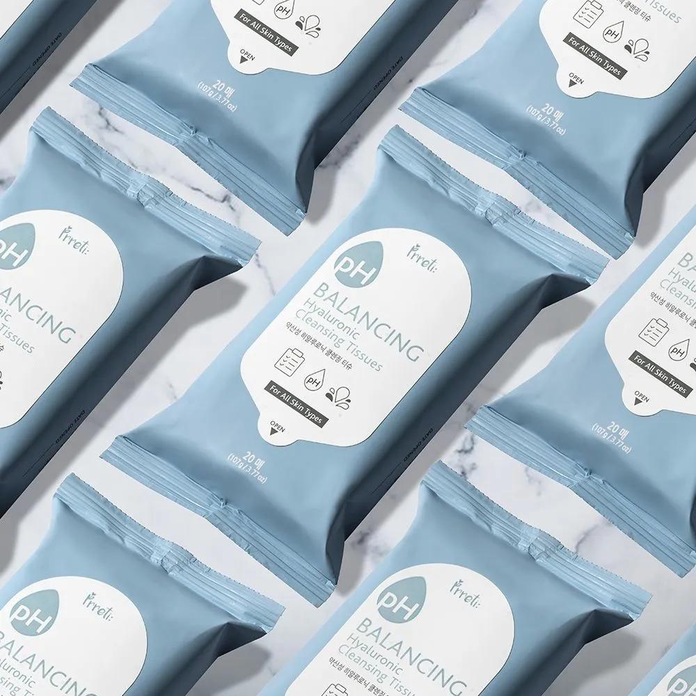 [200 Sheets] Mildly Acidic Hyaluronic Cleansing Tissues 20 Sheets x 10 Packs