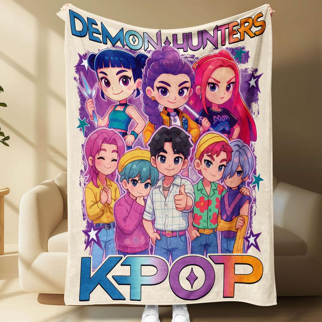 Kpop Witch Hunters Blanket Blanket Jit Witch Hunters Peripheral Pattern Digital Printed Flannel Blanket Blanket