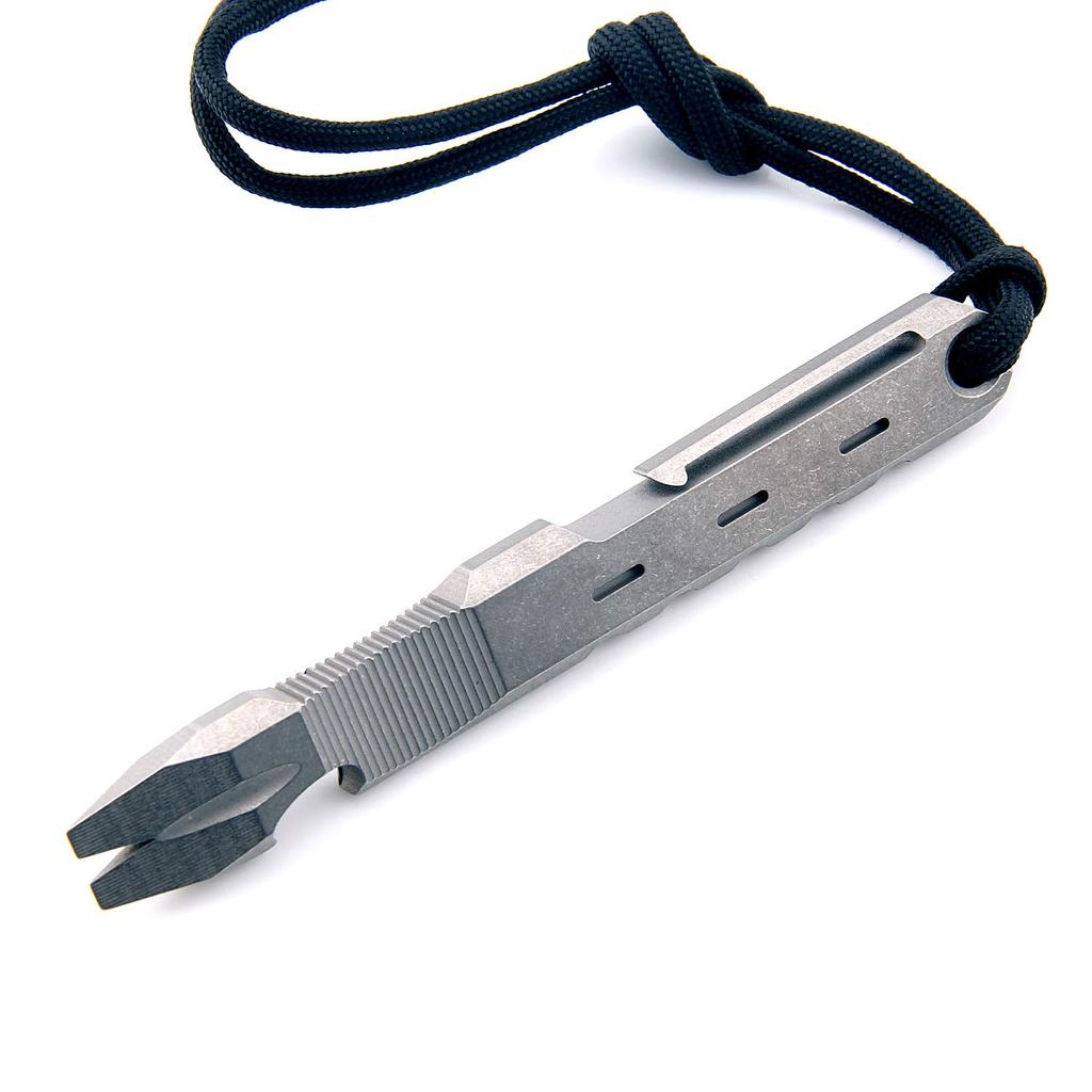 Hamans Titanium Prybar Crowbar Nail Puller Outdoor Survival with Pocket Clip Large Heavy Duty Lever EDC Tool Gray Multi-Function