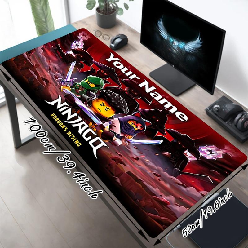 Custom 1Pc Ninjago Dragons Warriors Gaming Mouse Pad Keyboard Desk Mat Non-slip Rubber Lock Edge Waterproof Computer Mousepad for Office Q182
