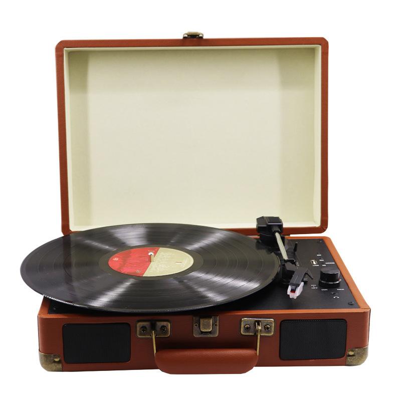 3-IN-1 For 33/45/78RPM Record Music Player Vinyl Record Player Turntable Speakers Vintage Phonograph Record Player Stereo Sound