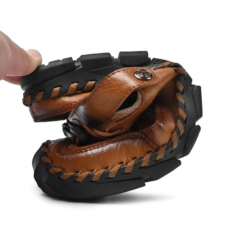 Sandale de vară pentru bărbați Sandale cu plasă de exterior Saboți moi Sandale pentru bărbați Papuci de casă Sandale handmade Sandale romane de exterior