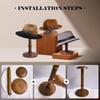 CHADWICK Hat Bronze Medium Size Vintage Hat Hat Hat Stand Stand, Wooden, Color, (Height 21cm, 161621cm), Style, Rack, Hanger,