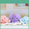 Toy Plush Octopus With Soft Short Plush And Pp Cotton Filling For Kids Gift