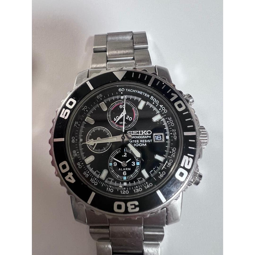 Watch Seiko Chronograph 7T62-0CV0 Waterproof Watch