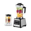SK999 Blender for Shake and Smoothies Powerful 6000-Watt 68 Oz Jar + 17 Oz Jar 8-Blades 2-in-1 Countertop Blender for Frozen Fruit Drinks/ Smoothies