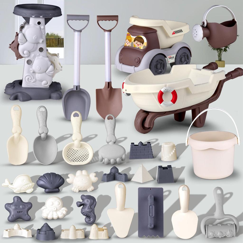 Children's Beach and Sand Play Set: Digging, Water Play, Shell Collecting, and Gardening Tools.