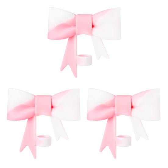 3 ks silikonové čepičky na brčka Bowknot brčka na brčko o průměru 10 mm Opakovaně použitelné nástavce na brčka Chrániče pro skleničky Stanley 40 Oz
