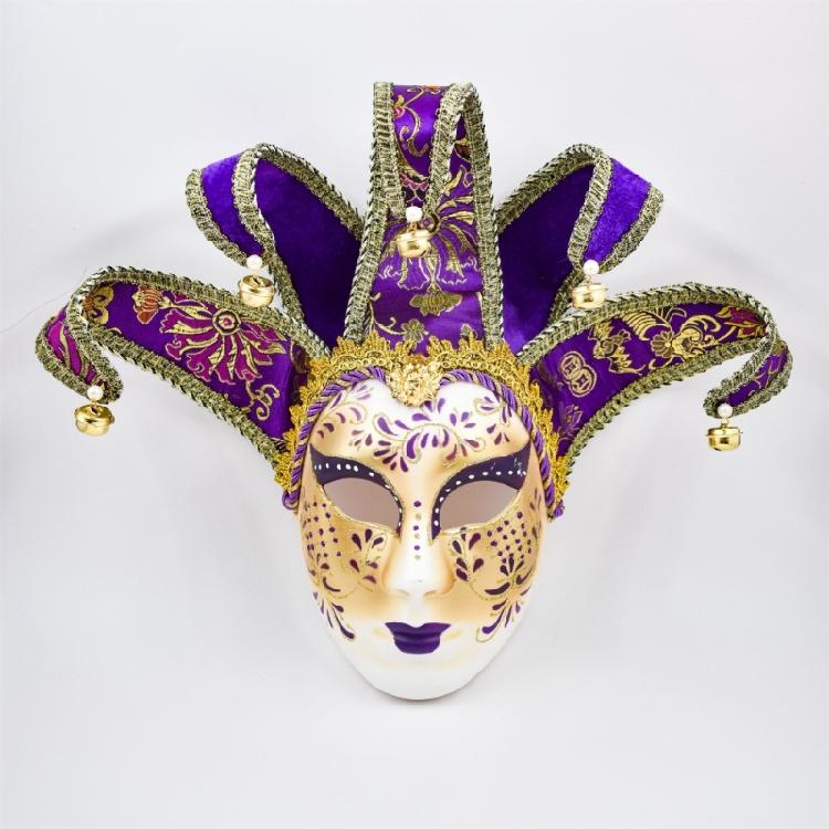 Maškarní maska Maska na celý obličej Maska na Mardi Gras Benátská maska Párty maska Jesterova maska Karnevalová maska Halloweenská maska