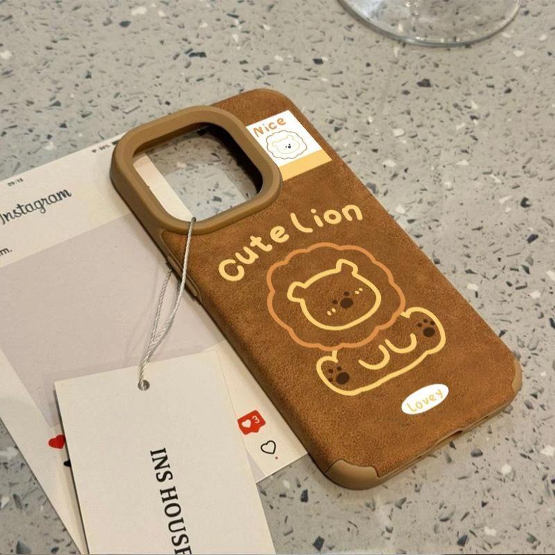 For Apple 16 New Mobile Phone Case for IPhone16 Promax Autumn and Winter Lambskin 15 Cute Simple 14 Cartoon
