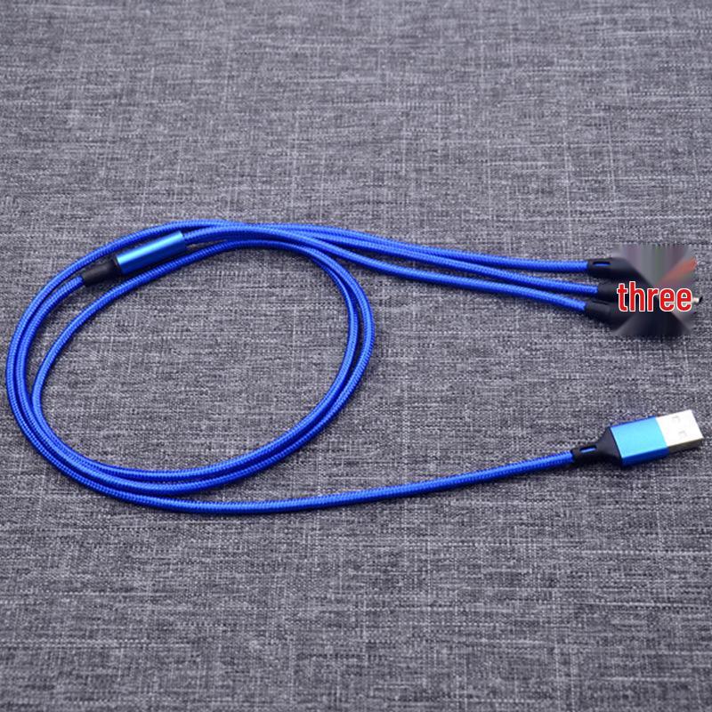 Transparent 100W 3-in-1 Type-C Fast Charging Cable - 6A Flash Charge, One-to-Three Functionality