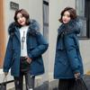 Winter Jacket Women Plush Inside Overcome Drawstring Slim Winter Down Female Student
