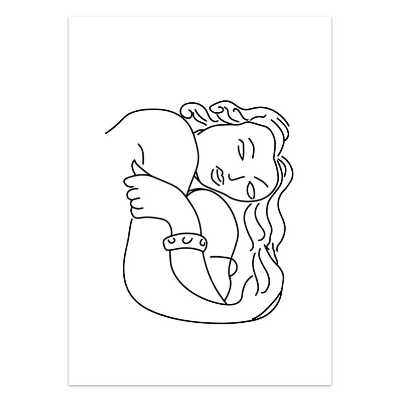 Abstract Canvas Painting Henri Matisse Artwork Wall Art Prints Body Face Stick Figure Poster Modern Pictures for Room Home Decor