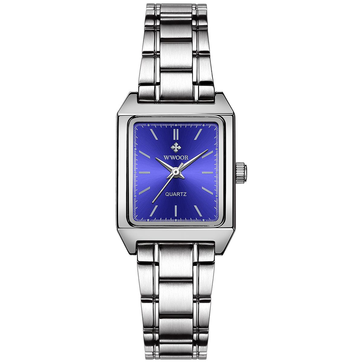 

WWOOR новые модные женские часы квадратные кварцевые водонепроницаемые часы женские часы в стиле ретро