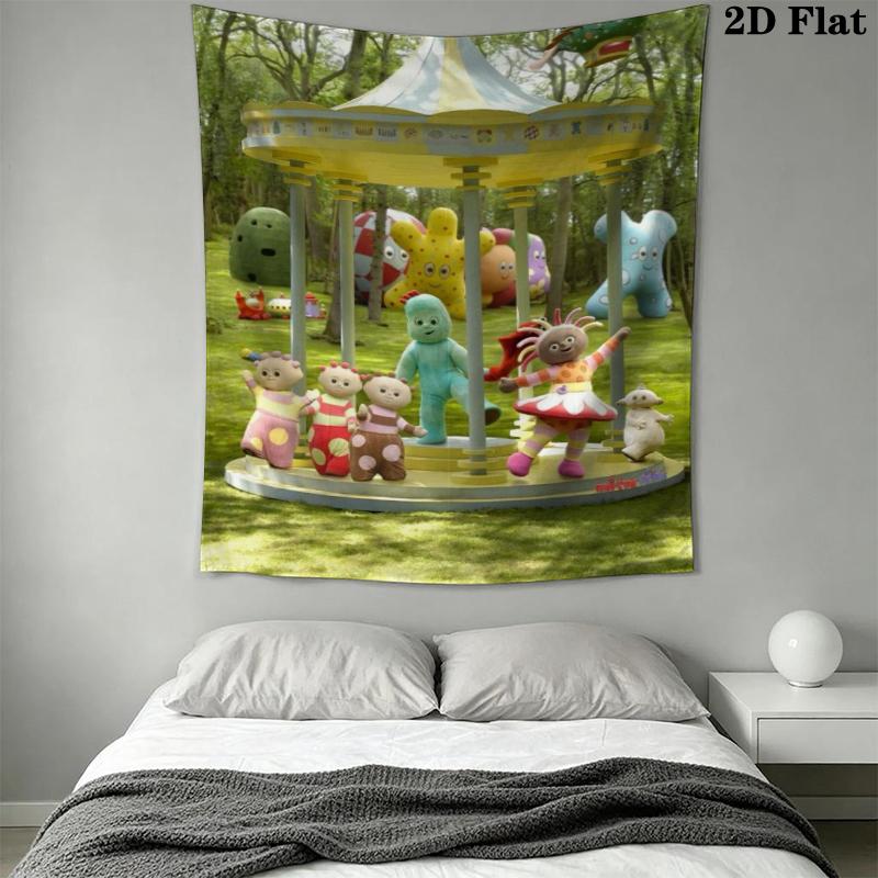 In The Night Garden Wall Tapestry Aesthetic Wall Hanging Printed Fabric Blanket Decorative Tapestries for Bedroom Living Room Home Decor