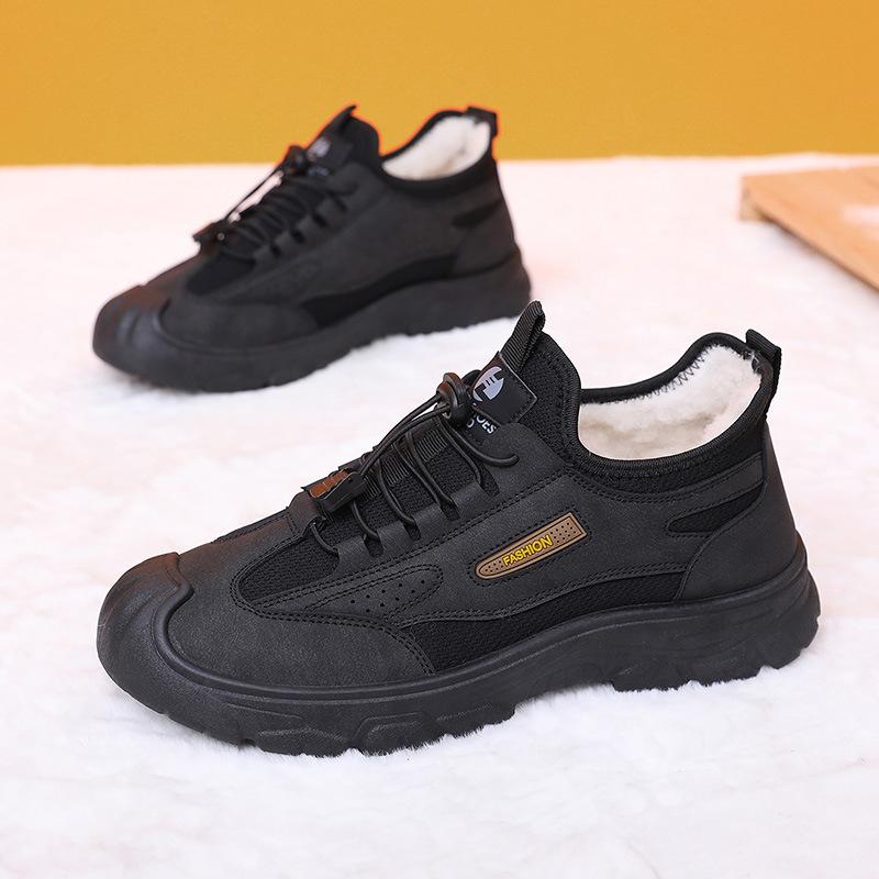 Shoes men's new winter hair generation men's shoes non-slip and wear-resistant sports snow boots comfortable velvet warm boots