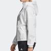 Adidas Womens Wind Jacket Three Stripes Logo Print Casual Sports Woven Coat Women Jackets White DZ0037