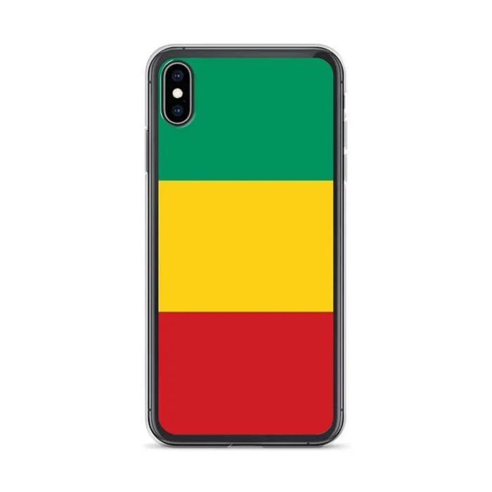 Coque iPhone - Drapeau Guinée - iPhone XS Max - Souple - Multicolore - Verticale