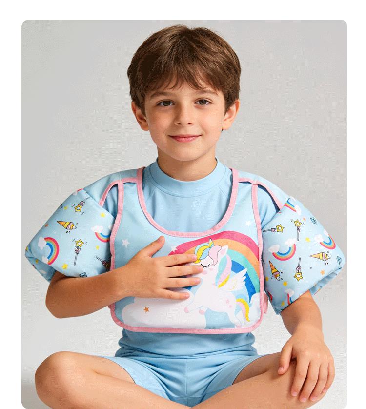Cartoon Kids' Swimsuit & Water Play Gear: Armbands, Floats, Swim Rings, Life Jackets, Water Sleeves, Buoyancy Vests.