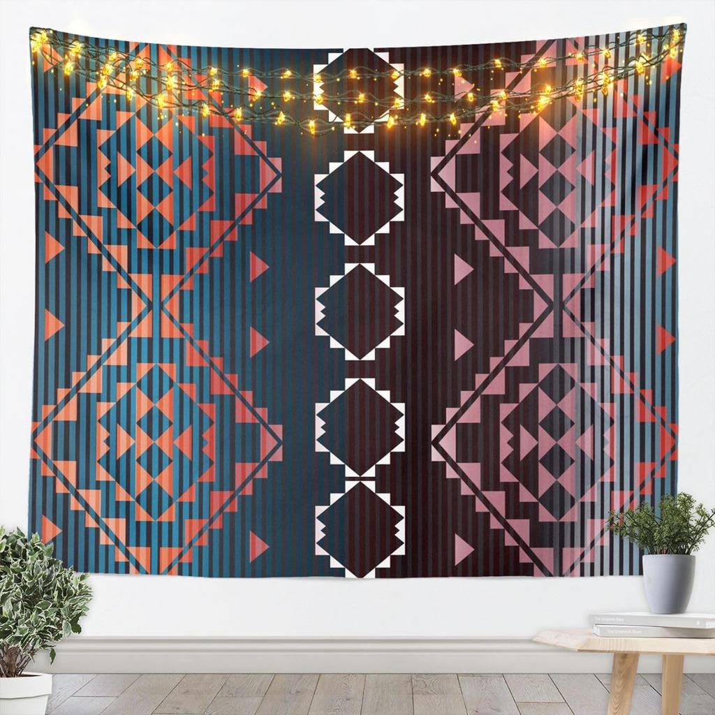 Southwestern Aztec Tapestry Kids Retro Bohemian Western Wall Art For Bedroom Living Rooms, Boho Tribal Wall Hanging Blanket
