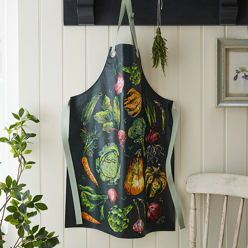 Водонепроницаемый фартук с рисунком  Овощное ассорти  из клеенки Waterproof Apron - Vegetable Medley
