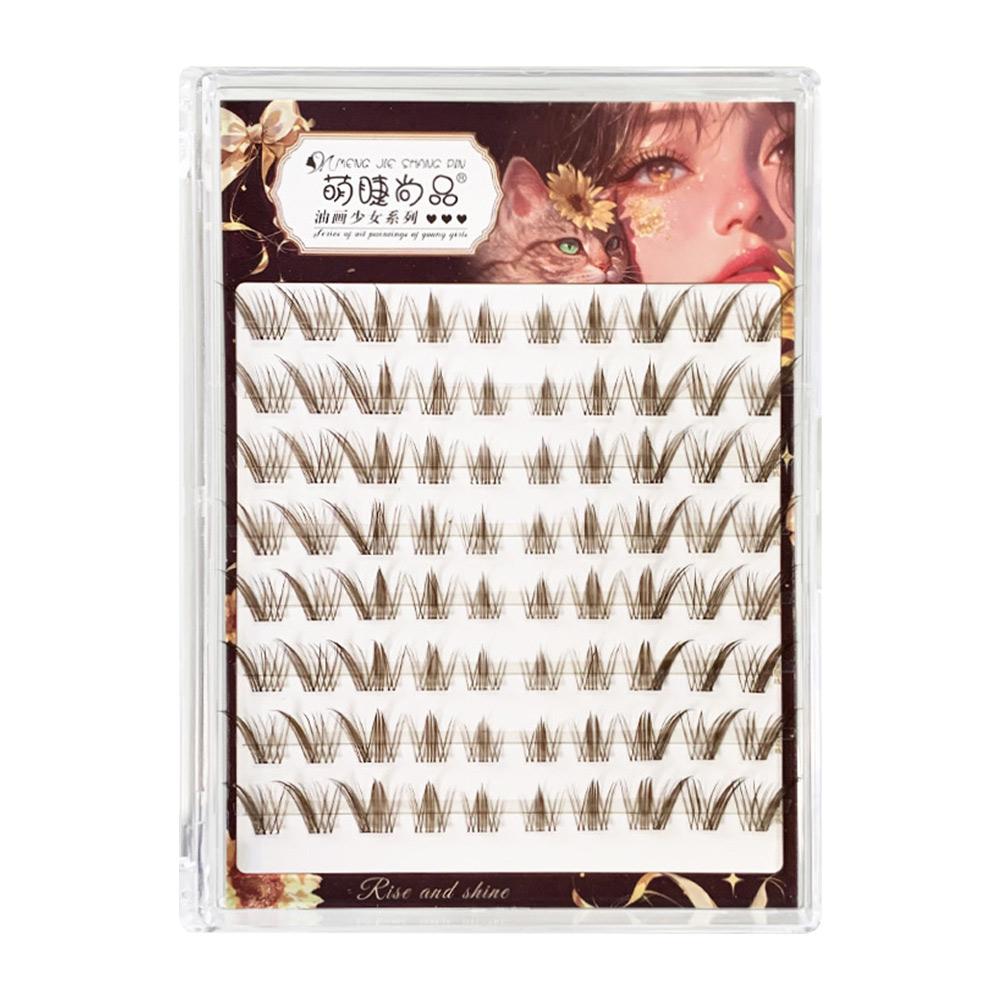 Fox Eye Effect Glue-free False Eyelashes Soft Fluffy Manga Lashes Women's Beauty