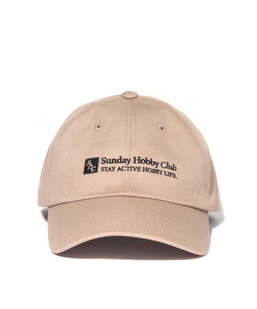 SUNDAY HOBBY CLUB Square Logo Curved Cap - Beige