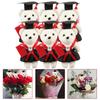 10 pcs/set Graduation Ceremony Mini Bear Flower Bouquet Doctor Cap Bear Toy  Birthday Gift