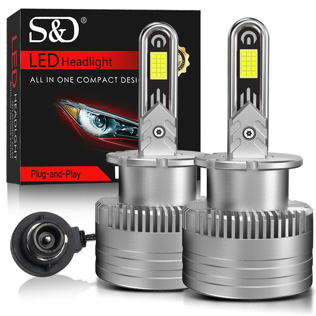 2Pcs 60000Lm D3S LED Headlight Bulbs D1S D2S D4S D1R D2R D3R D4R Turbo LED CSP Lights For BMW Benz Volvo Lamp Canbus 120W Headlamp 6500K