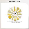 Acrylic Kitchen Wall Clock with Decorative Utensils, Silent Mechanism And Easy-to-Read Numbers,
