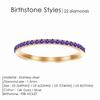 Rhinestone Birthstone Stainless Steel Ring Luxury Jewelry Gift 12 Zodiac Sparkling Rings For Women Wholesale US5/6/7/8