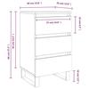 VidaXL Tables de chevet 2 pcs chêne fumé 40x35x69 cm bois ingénierie 826951