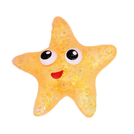 Starfish Squeeze Toy Cozy Touch Soft Rebound Shine Sequins Mini Cute Pinch Toy Relieve Stress TPR Creative Squishes Decompression Toy Party Favor