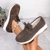 Fashion 2025 New Comfortable Women Sneakers Casual Shallow Mouth Lace Up Versatile Single Shoes Platform Canvas Spring and Autumn Shoes