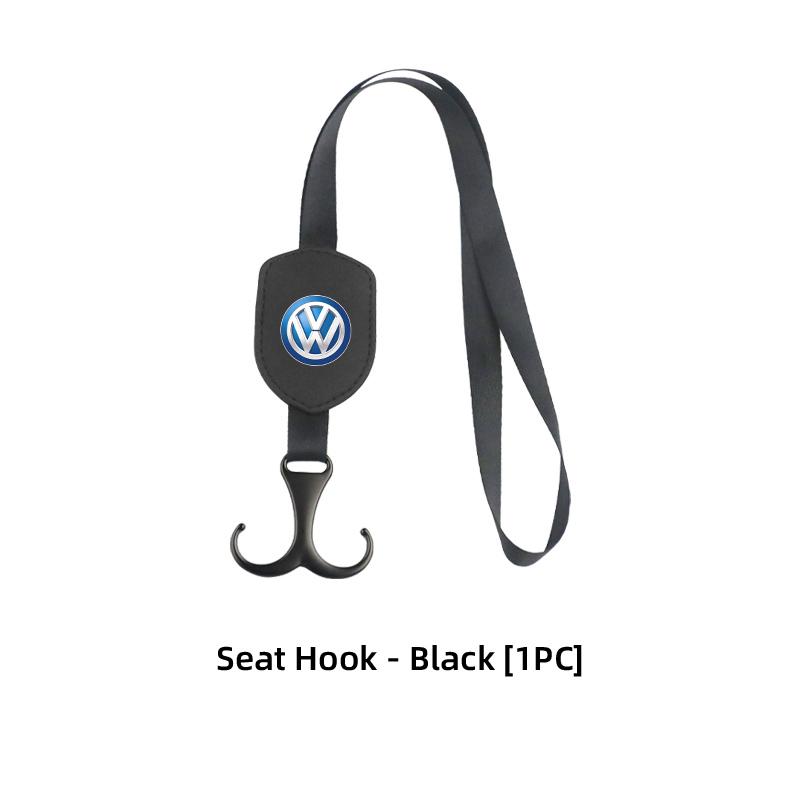 WET1 For Volkswagen VW Car Headrest Double Hook Black Rope Fixed Hook Adjusting Hanger Polo Jetta Sagitar Magotan Passat B5 B6 B7 CC