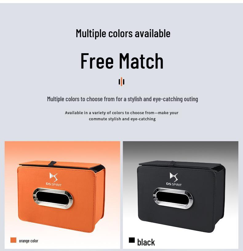 DS Series Car Tissue Box Holder for DS5/DS6/DS7/DS9/DS4S/DS5LS - Folding Pull-out Storage