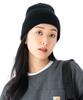 New Era Basic Cuff Knit Free Basic Cuff Black Hat, Black/Metallic Black, Knit,