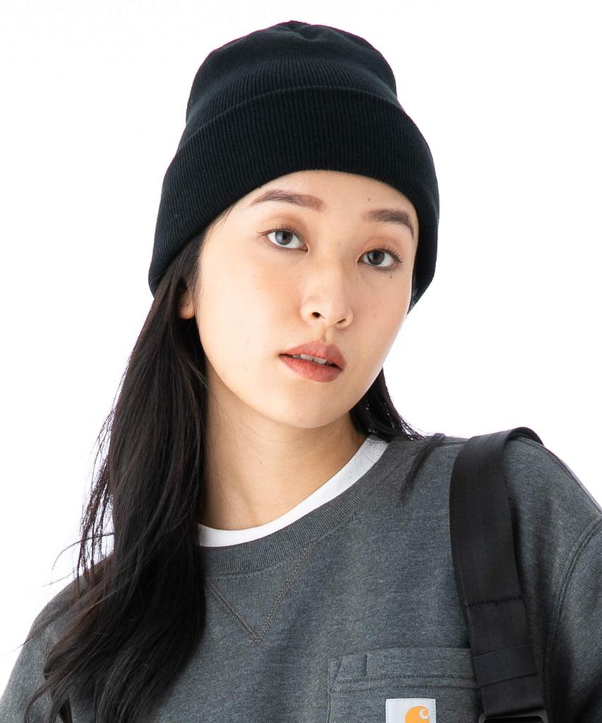 New Era Basic Cuff Knit Free Basic Cuff Black Hat, Black/Metallic Black, Knit,