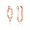 14K Gold Ein-Klick-Ring Wellen-Ohrringe