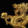 Chinese Creative Synthetic Resin Animal Dragon Sculpture, Blessing Crafts, Lucky Mascot, Living Room and Office Decorations, 1Pc